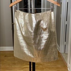 WHIT METALLIC GOLD SKIRT